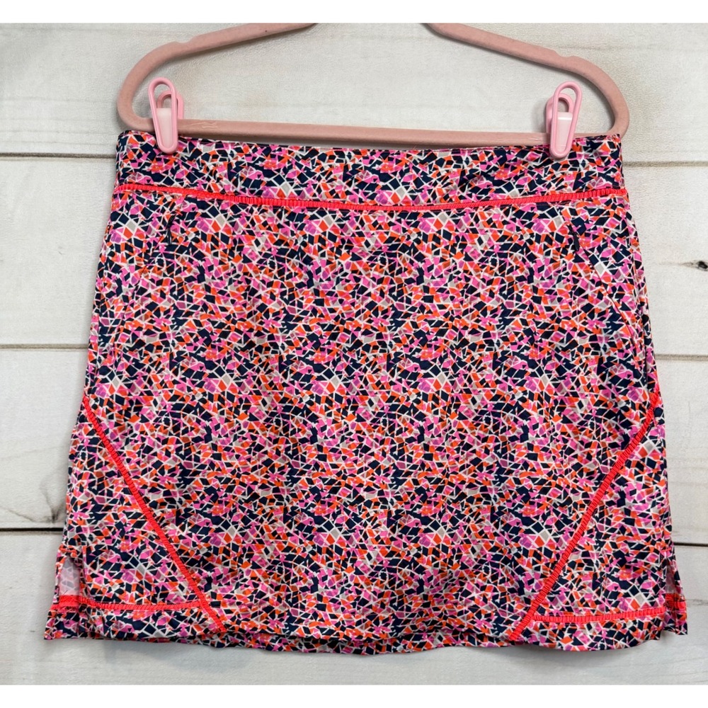 Lady Hagen Pink Orange Geometric Mosaic Golf Skort Womens Size 10 Activewear